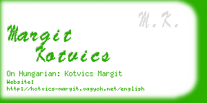 margit kotvics business card